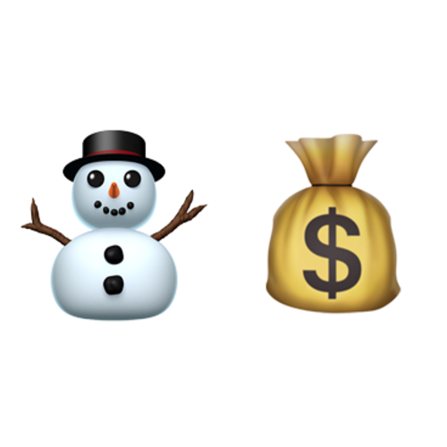 ⛄💰 Emoji Domain iOS rendering